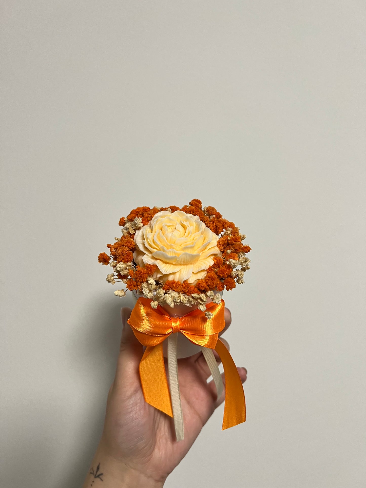 Flowerbox-Mini Orange / Weiß