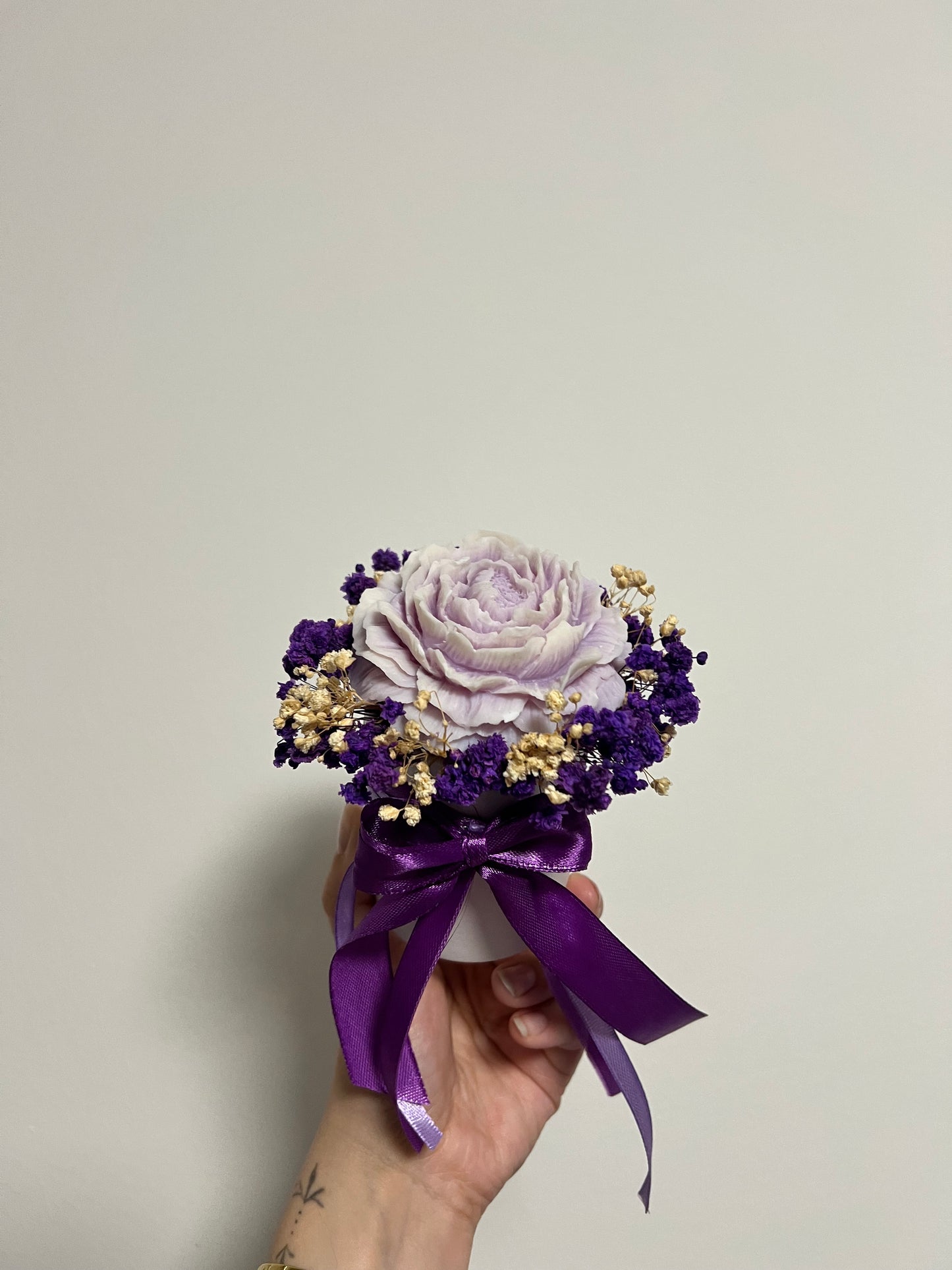 Flowerbox-Mini Violett / Weiß