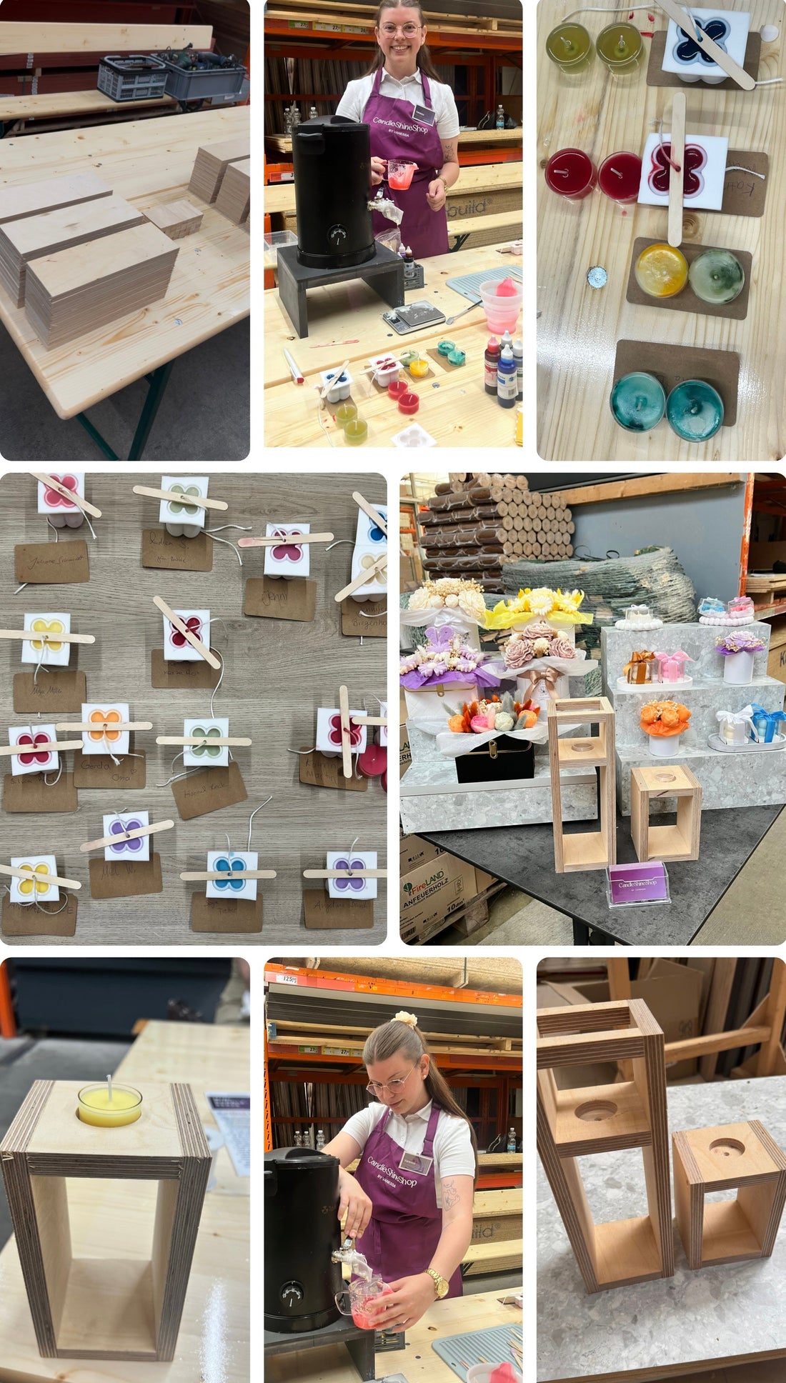 Einblick in unseren Kerzen-/Windlicht-Workshop vom 28.06.2025