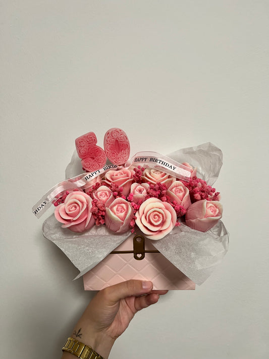 Premium Geschenkbox für Geburtstage (rosa)