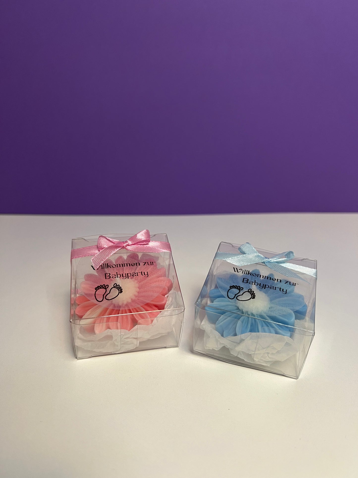 Baby Shower-Blumenbox Rosa