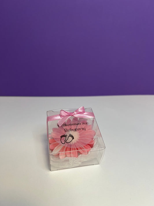 Baby Shower-Blumenbox Rosa