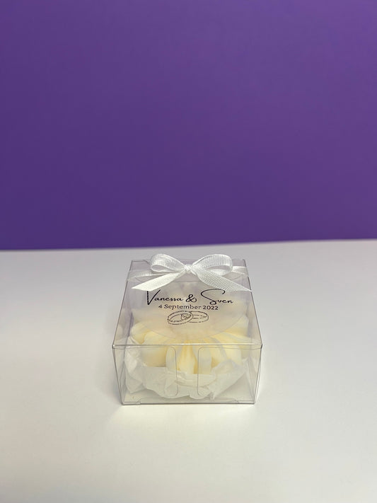 Gastgeschenk Blumenbox - Weiß