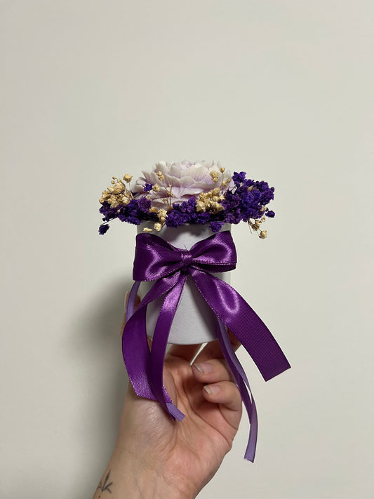 Flowerbox-Mini Violett / Weiß