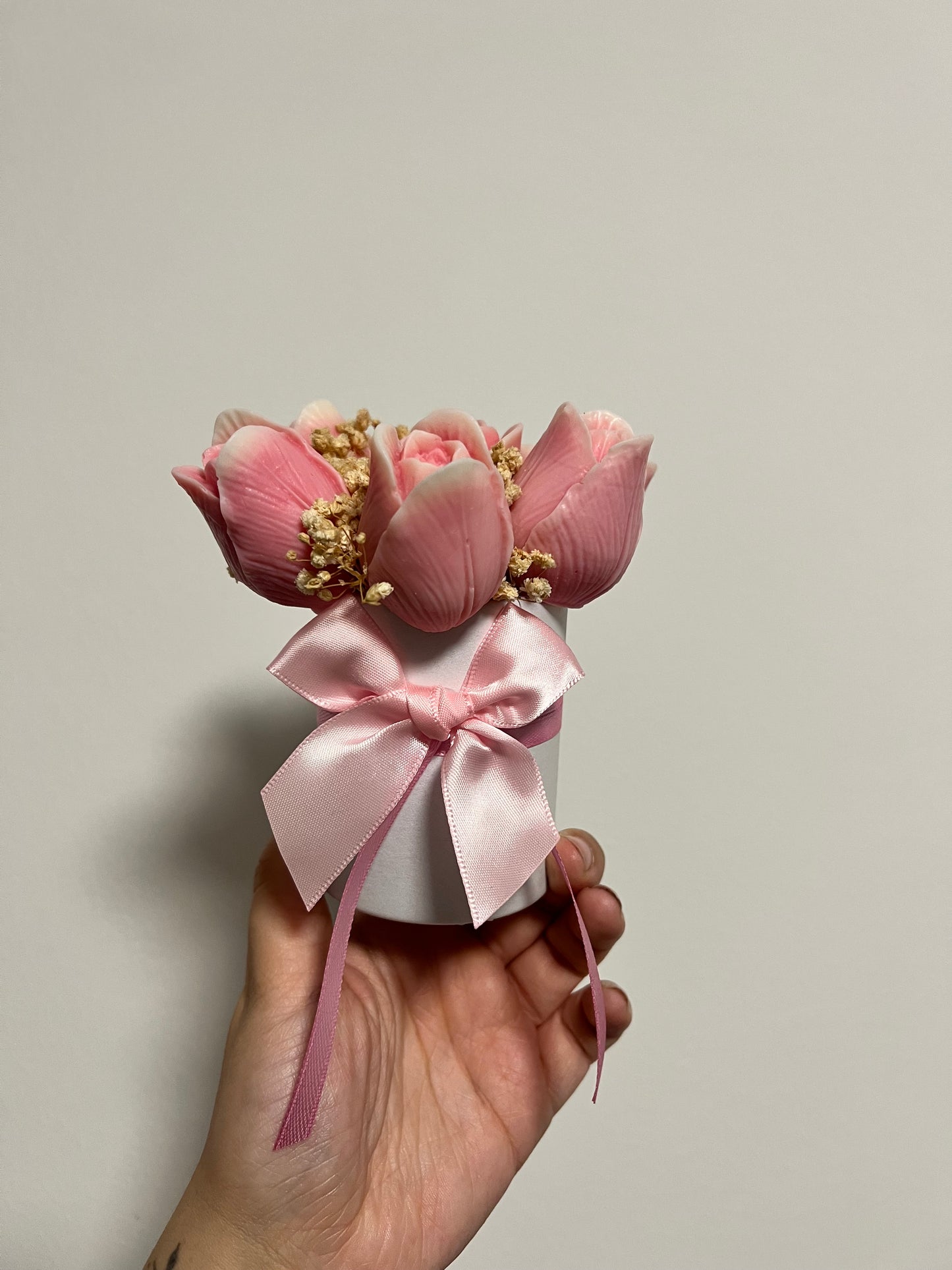 Flowerbox-Mini Rosa / Weiß